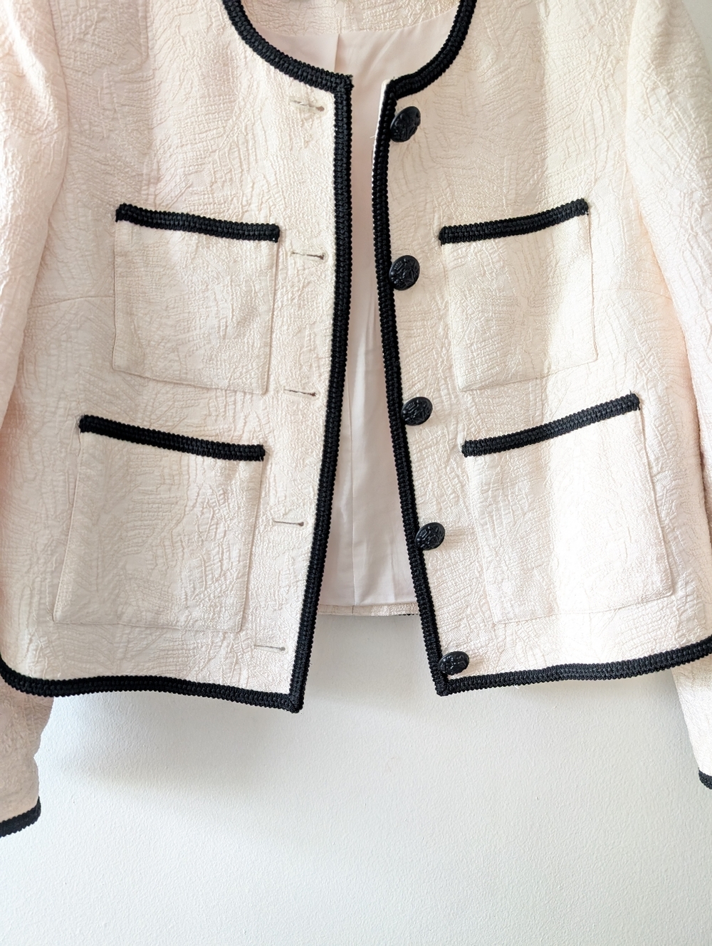 Veronica Beard Darla Lady Jacket Blazer Ivory Size 10 - Picture 9 of 14